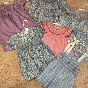 Charming Kids Floral and Gingham Dress Set